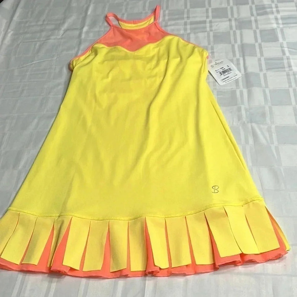 SOFIBELLA, tennis dress,activewear,mesh,frill, racerback,cut out, - Picture 5 of 13